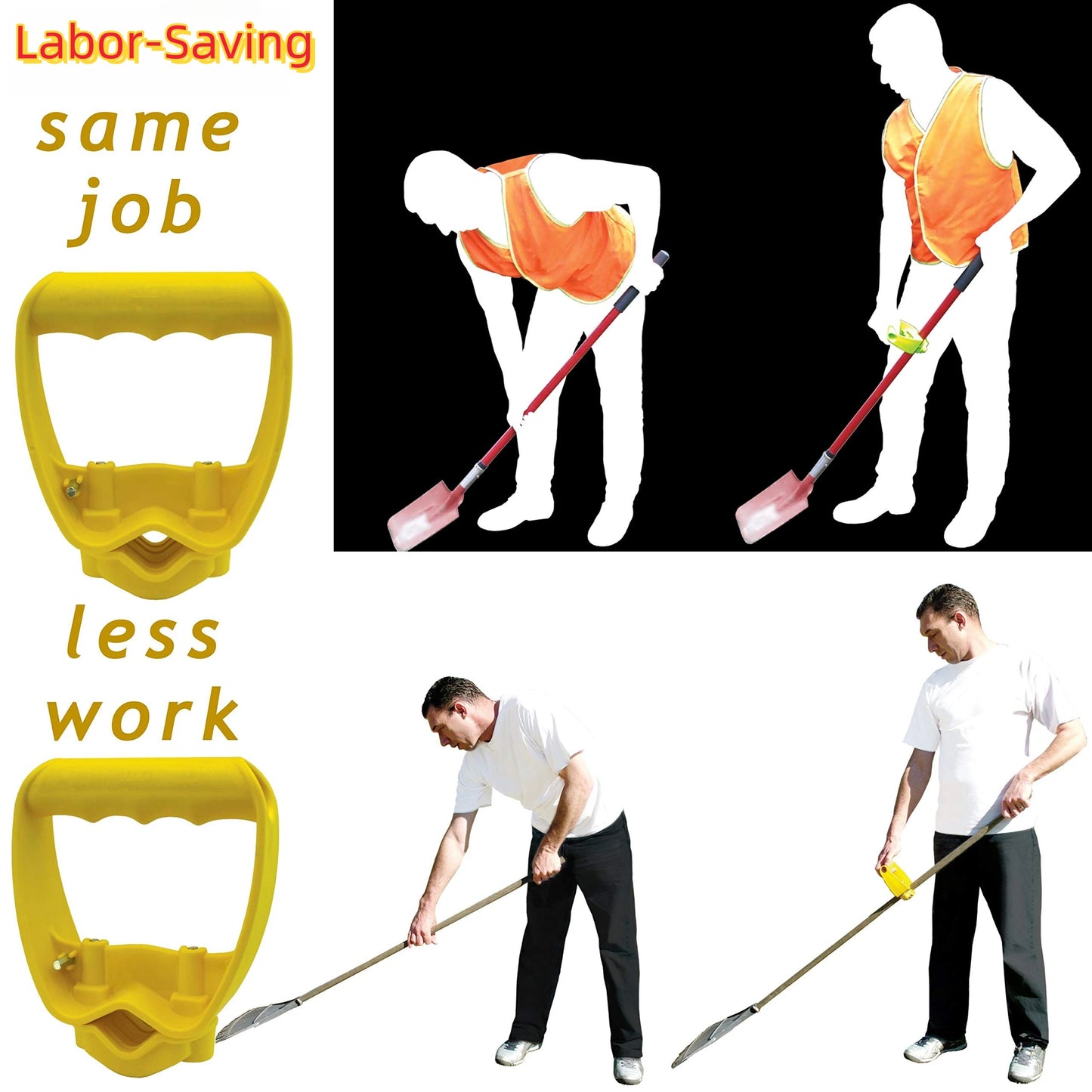 Shovel Rake Labor-saving Handle Attachment Work Garden Shovels Rakes