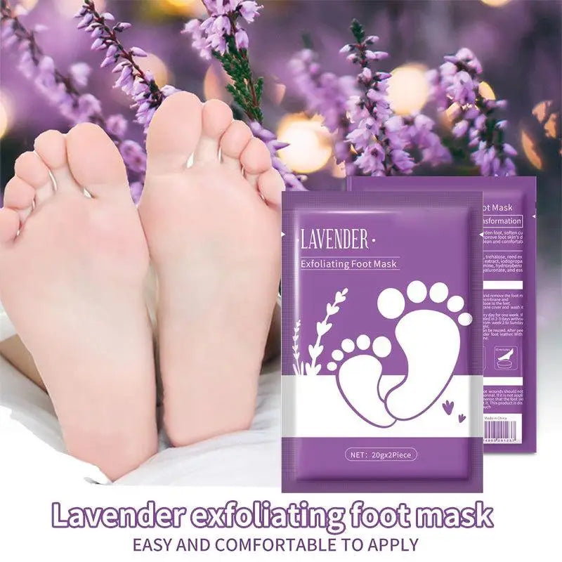 Lavender Exfoliating Foot Mask – Peeling Dead Skin, Moisturizing & Whitening Pedicure Socks (1/3/5 Pack) Peaceful Pleasures Health and Wellness