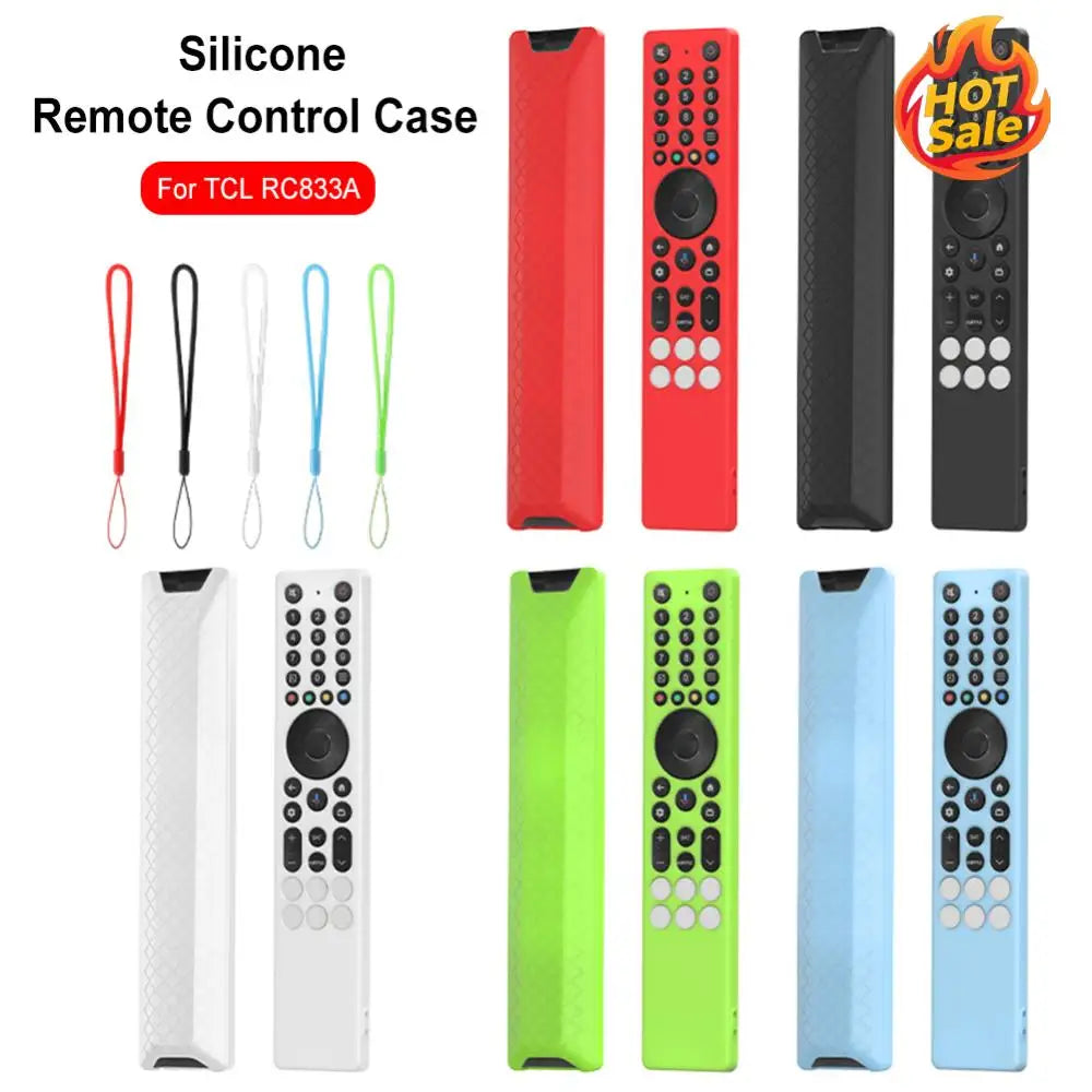 TCL RC833A Silicone Remote Cover with Lanyard | Anti-Slip