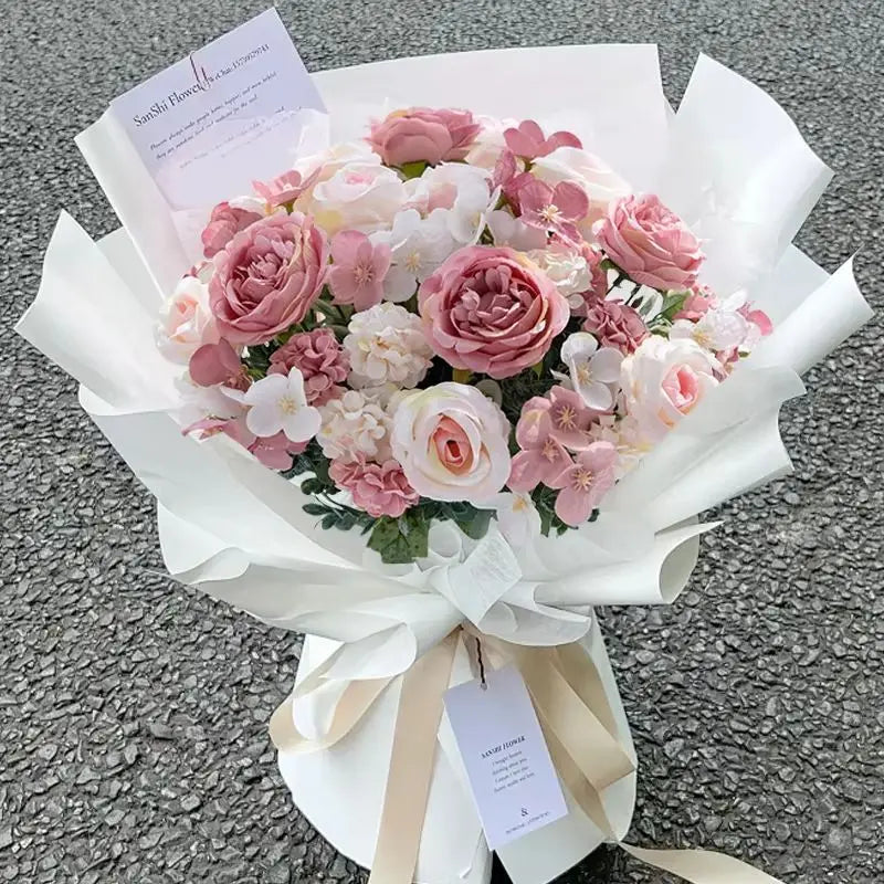 Silk Peony Rose Artificial Flower Balls – Wedding & Party Décor
