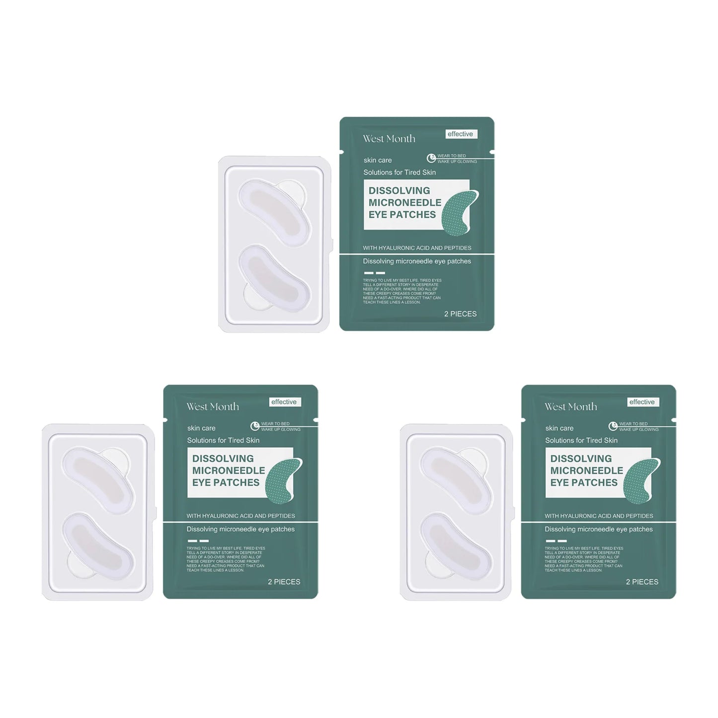Microneedle Eye Patches – Hyaluronic Acid, Dark Circles & Wrinkles Peaceful Pleasures Health and Wellness 6pieces