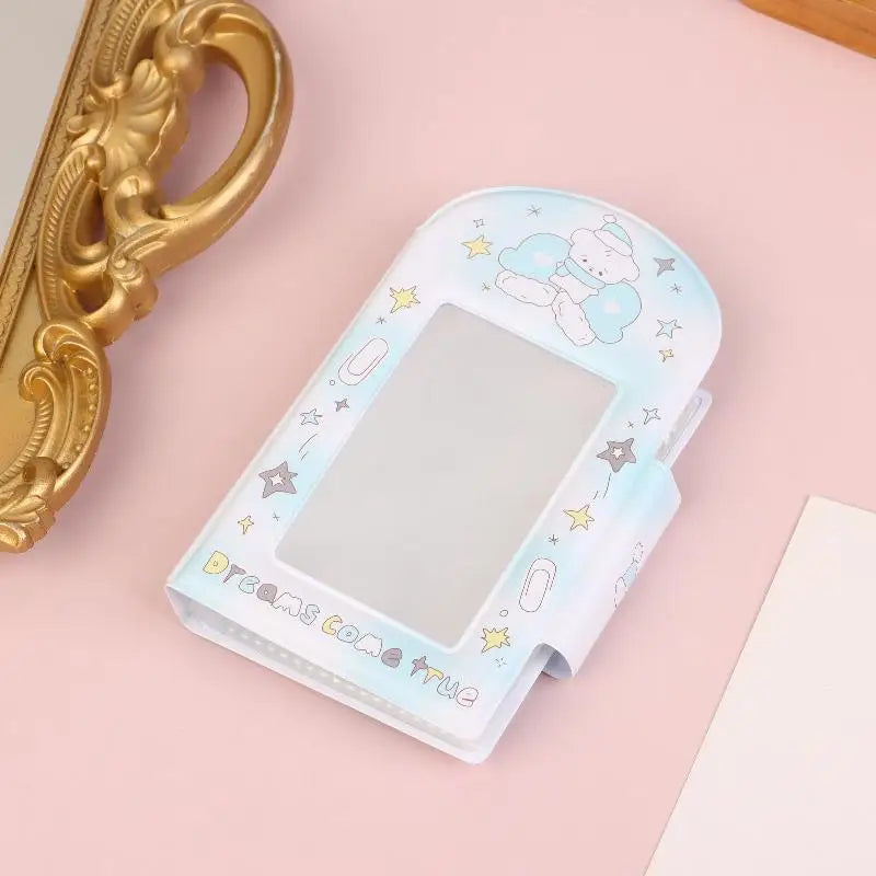 Cartoon 28 Card Slots Photo Card Binder 3-inch Kpop Photo Card Photo Album Postcard Photocards Holder Photocard Binder Idol Peaceful Pleasures Health and Wellness A4