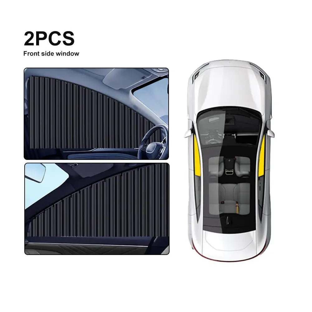 Retractable Car Side Window Sun Shade | UV Blocking Curtain
