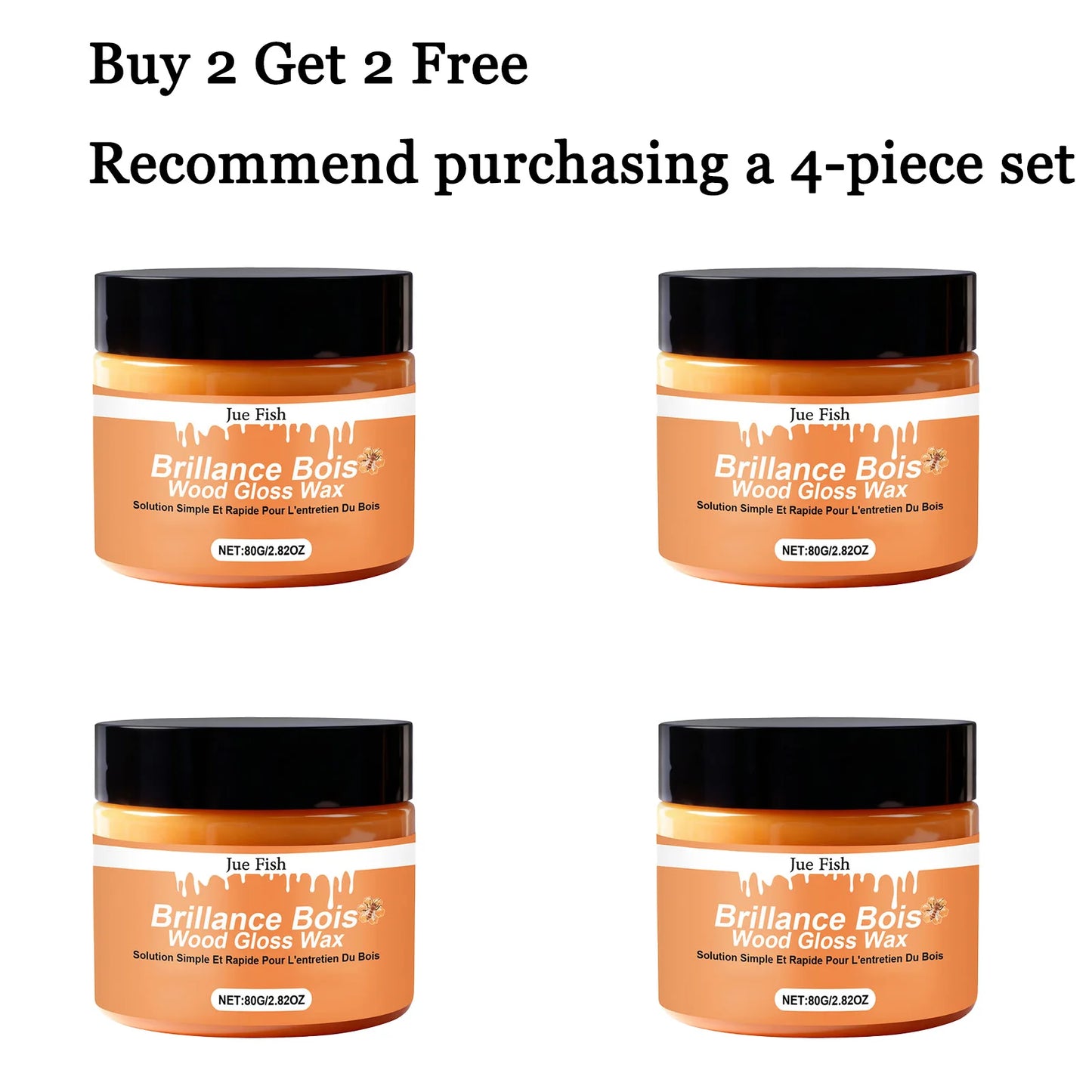 Jue-Fish 80g Wood Care Wax – Polish, Protect & Repair Wood