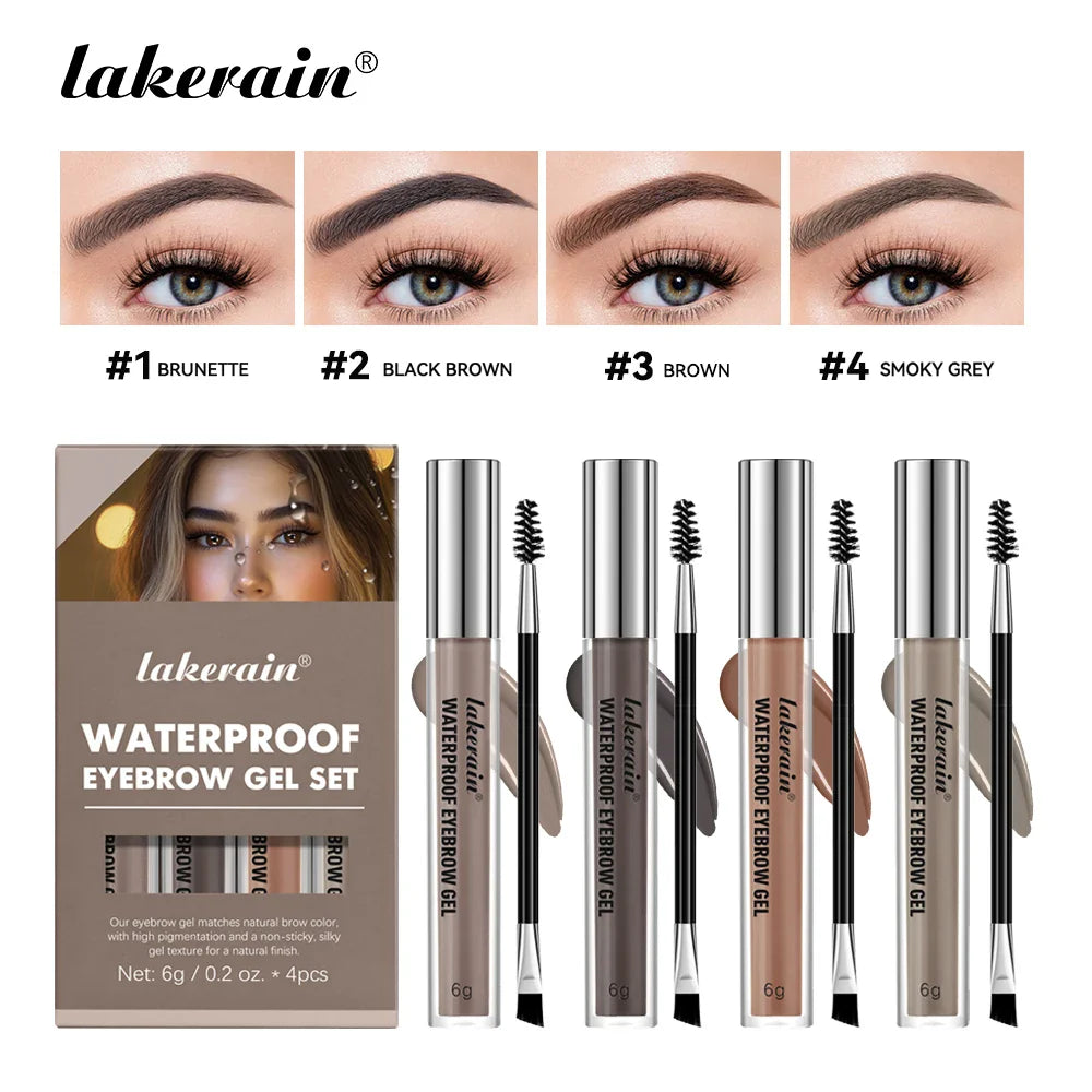 Waterproof Eyebrow Tint Gel – 4 Shades, Sweatproof & Long-Lasting