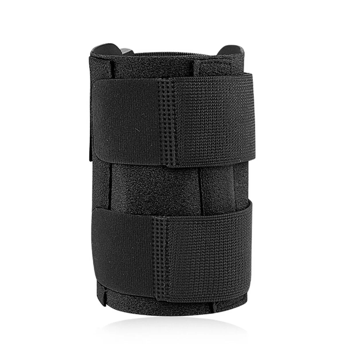 One Piece Adjustable Ischium Guard Leg Cover Detachable Pressure Pad Running Cushion Aluminum Plate Fixed Support Guard Peaceful Pleasures Health and Wellness Black