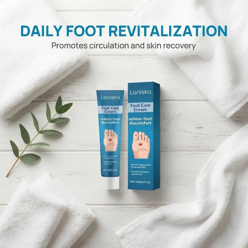 Laniska Foot Care Cream Gentle cleansing for the feet, moisturizing and smoothing the skin, daily massage cream Peaceful Pleasures Health and Wellness