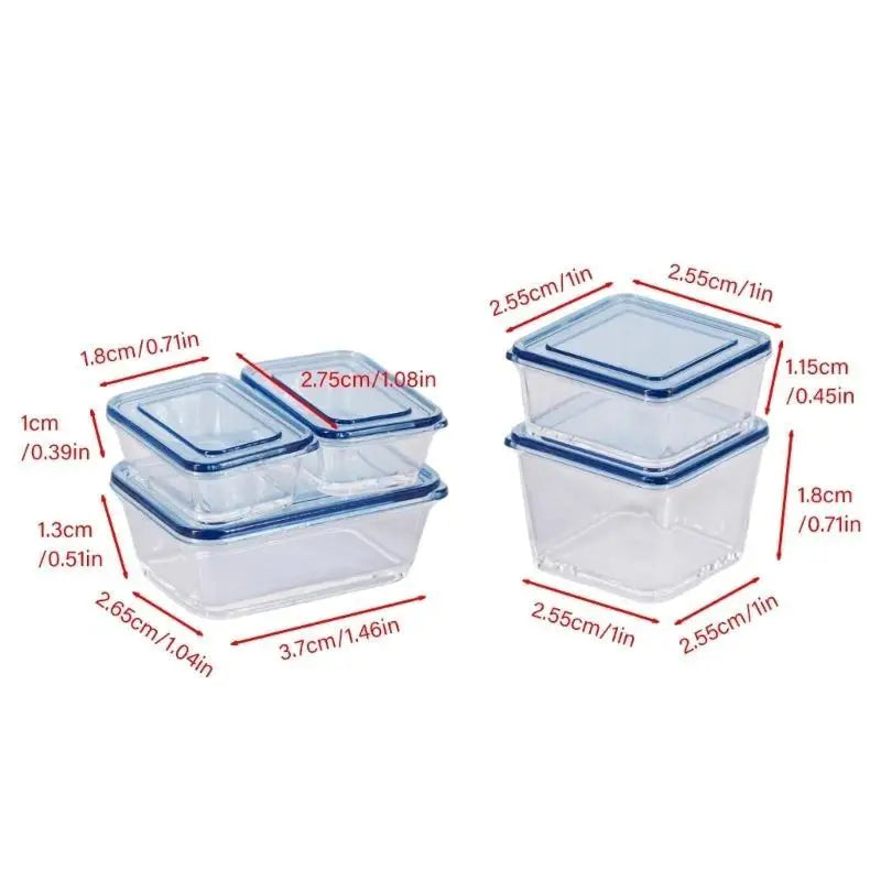 1/6 Scale Miniature Storage Box Set | Dollhouse Kitchen Model