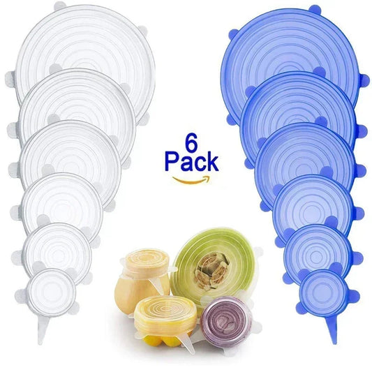 Adjustable Elastic Silicone Lid For Kitchen Accessory Food Storage Container Sealing Food Packaging Lid Accessories. Home Cover Peaceful Pleasures Health and Wellness