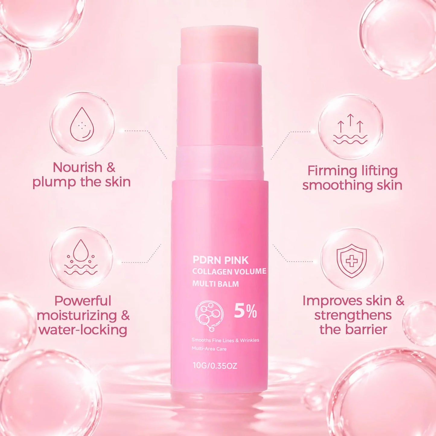 PDRN Pink Collagen Hydrating Balm Stick – Face, Lips & Eyes
