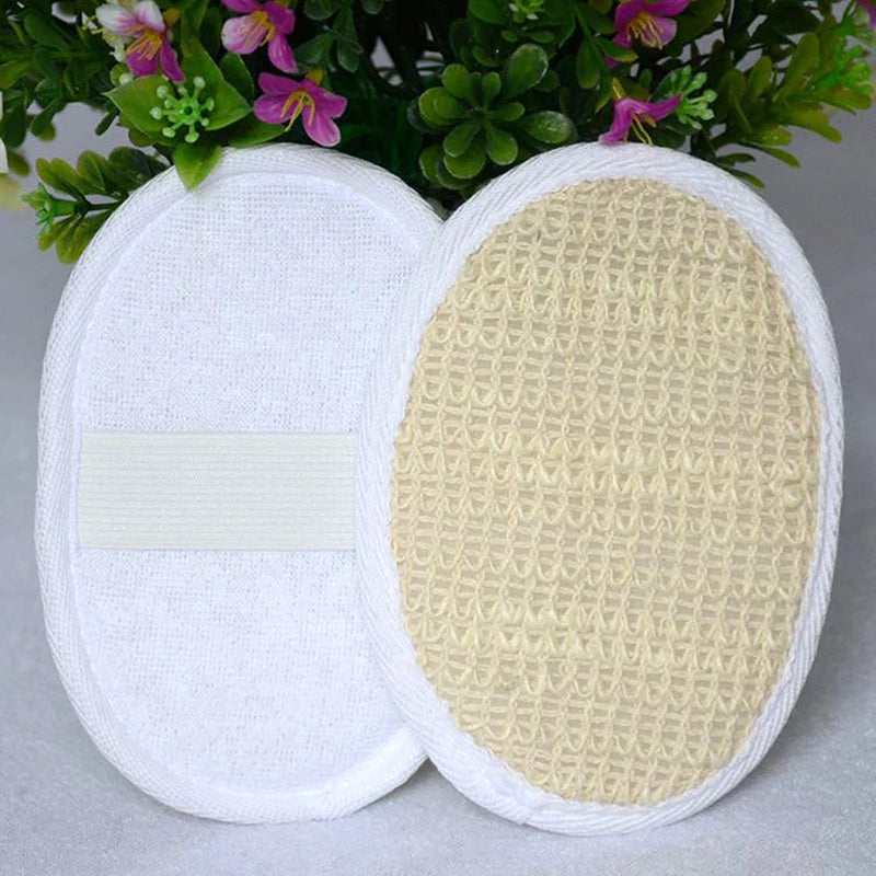 Natural Loofah Exfoliating Bath Gloves & Facial Scrub Pad