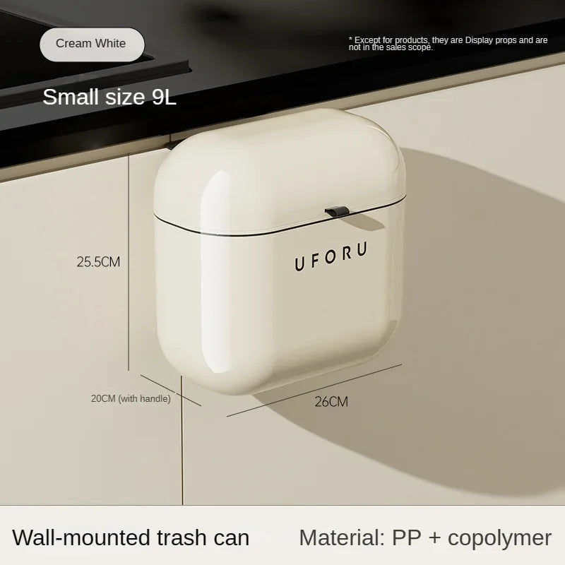 Wall-Mounted Sensor Trash Can 9L/12L – Kitchen Wastebasket