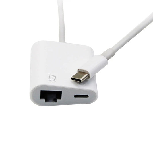 Type C OTG Ethernet Adapter USB C To RJ45 Ethernet LAN Wired Network Converter 100Mbs for Type C Mobile Phone Tablet Peaceful Pleasures Health and Wellness Default Title