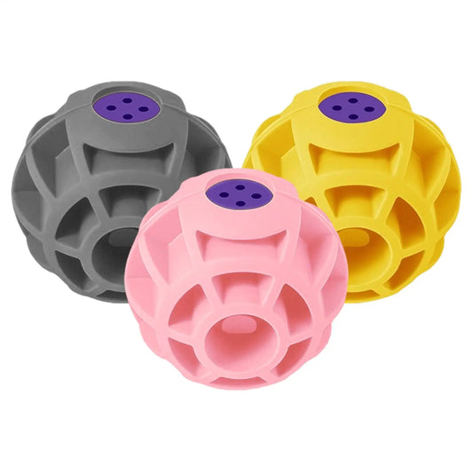 Squeaky Dog Ball – Durable Rubber Chew Toy for Puppies Dog Chew Toy Peaceful Pleasures Health and Wellness