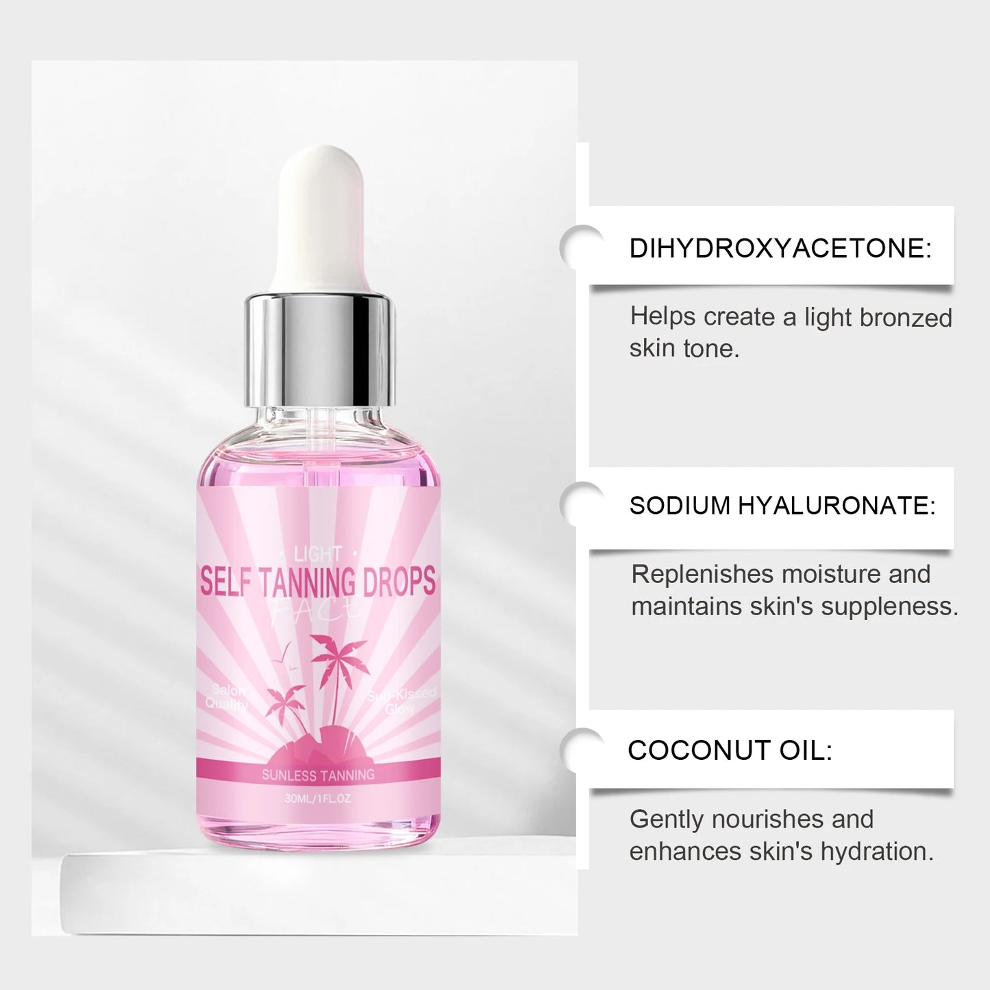Self Tanning Drops – Sunless Bronzing Serum for Face & Body