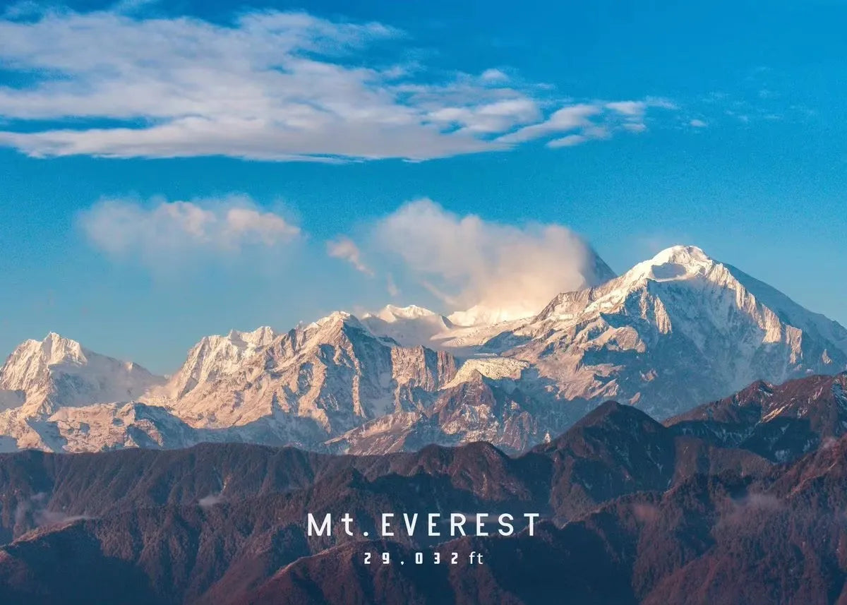 Mount Everest Panoramic Canvas Wall Art | Mountain Print