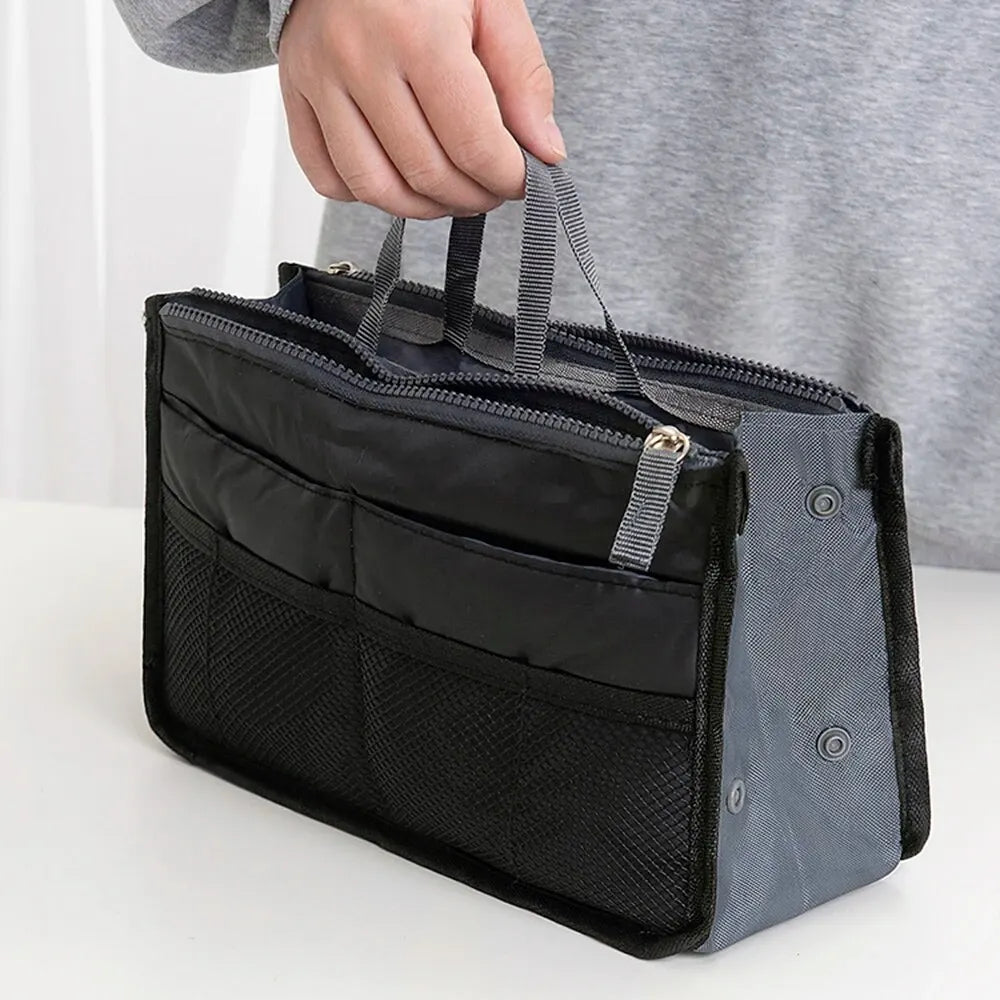 Multi Functional Large Capacity Makeup Bag Portable Double Zipper Toiletries Travel Storage Bag Mommy Bag Multi Pocket Cosmetic Peaceful Pleasures Health and Wellness