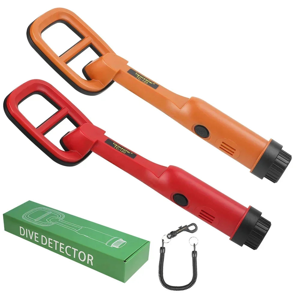 TC-120 Hand Held Metal Finder Metal Detector Pulse Pinpointer Induction Diving Treasure Waterproof Metal Detector Peaceful Pleasures Health and Wellness