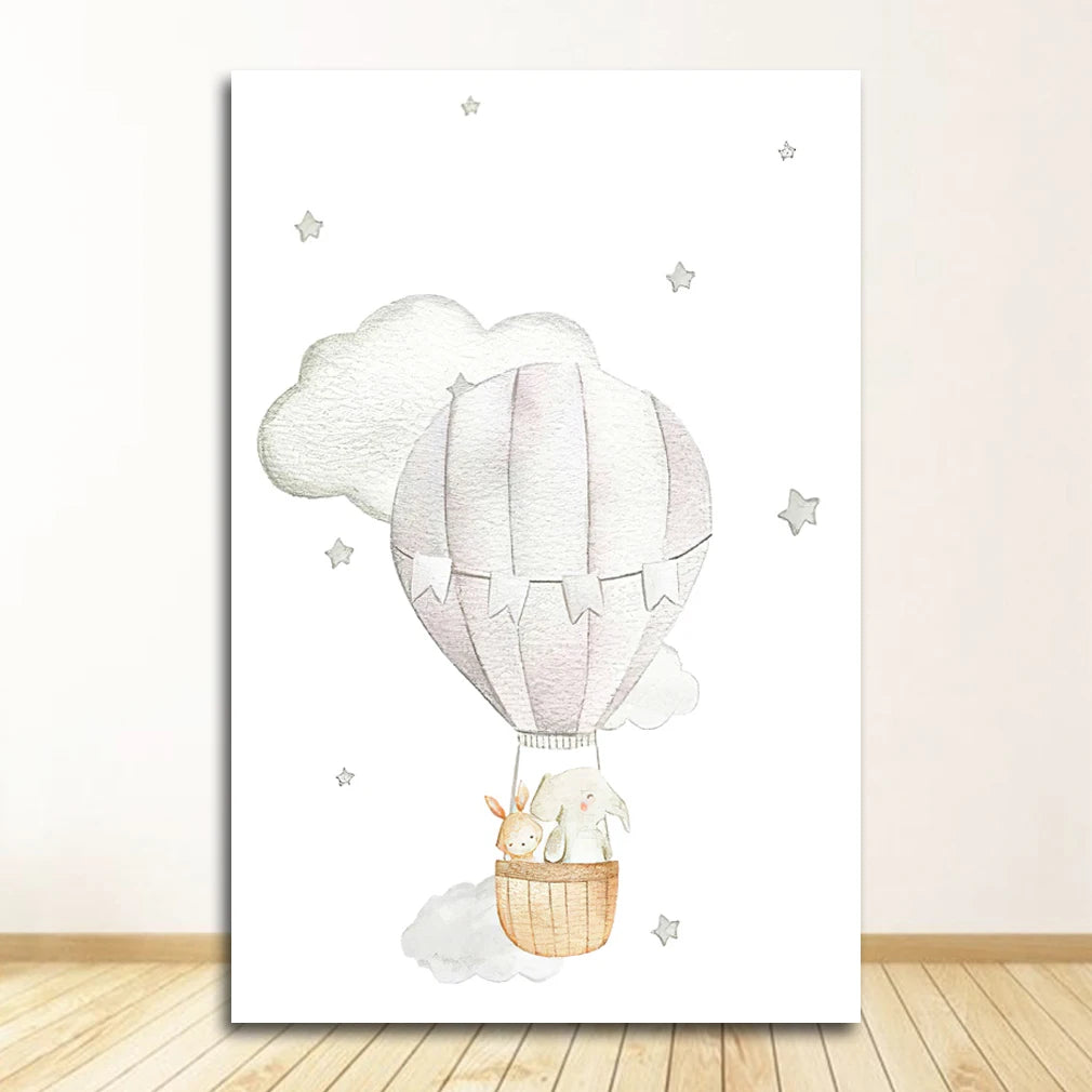 nursery print art decor paintings canvas livingroom Wall pictures for girls baby boy decoration bedroom poster animal Elephant Peaceful Pleasures Health and Wellness 0838XX11 50x70cm Unframed