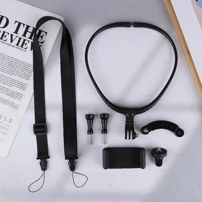 2-in-1 Neck Mount for Action Camera & Phone – Universal Strap
