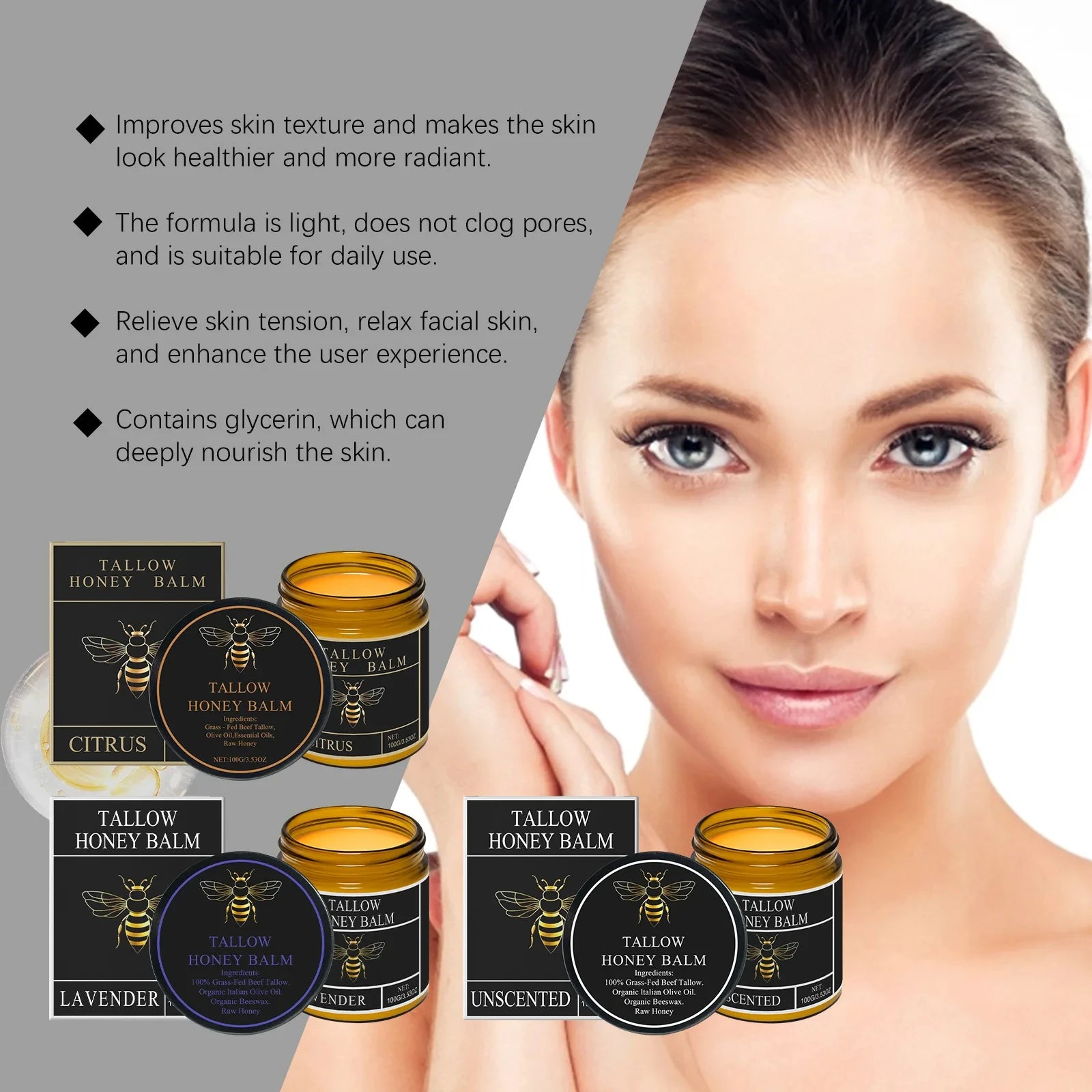 Tallow Honey Balm – Firming, Hydrating & Soothing Moisturizer Peaceful Pleasures Health and Wellness