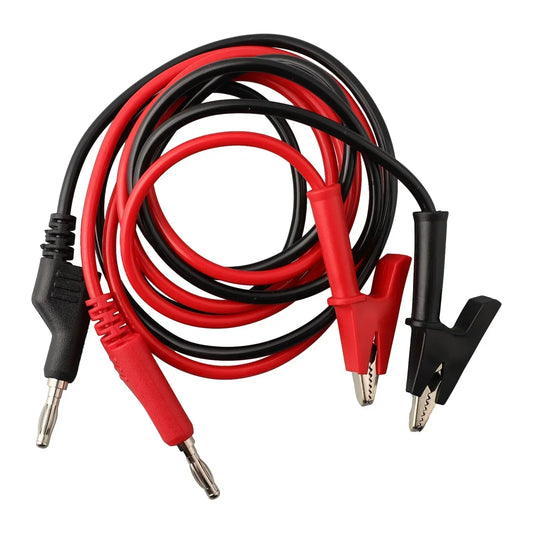 2Pcs 1M Double End Test Lead Wire Line Electrical Voltage 4mm Banana Plug Alligator Clip Crocodile 15A Multimeter DIY Test Wires Peaceful Pleasures Health and Wellness Default Title
