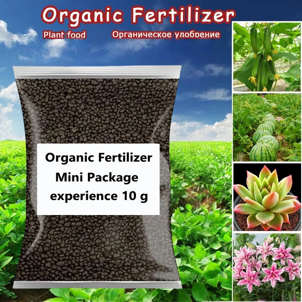 10 G Organic Fertilizer Mini Package Green General Purpose Safe And Pollution Free Use Flower Plant Food For Garden Bonsai Peaceful Pleasures Health and Wellness Default Title