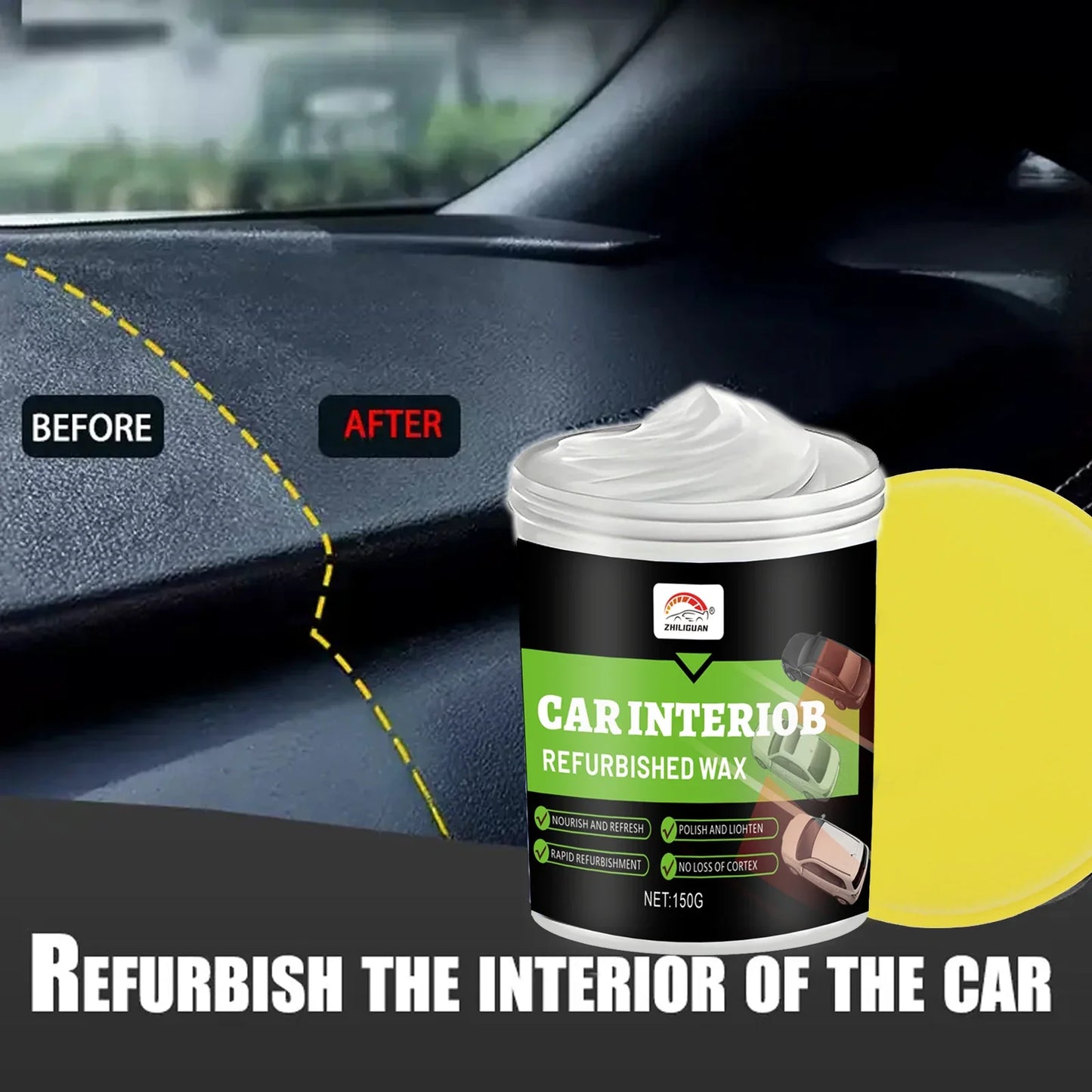 Car Plastic Repair Wax – Dashboard, Tire & Scratch Restorer