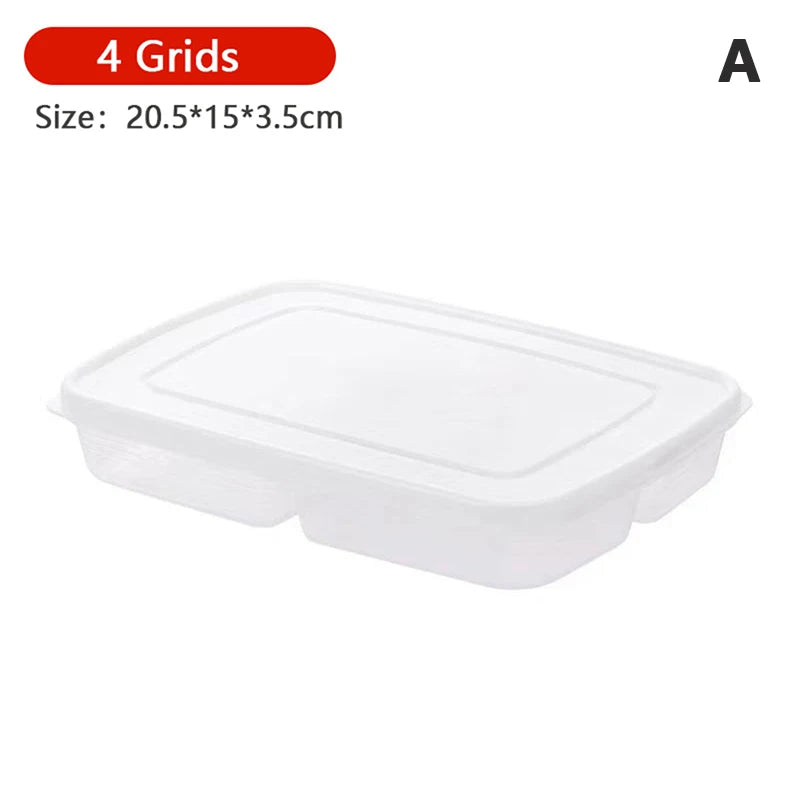 Clear Compartment Food Storage Box | Fridge Organizer Crisper