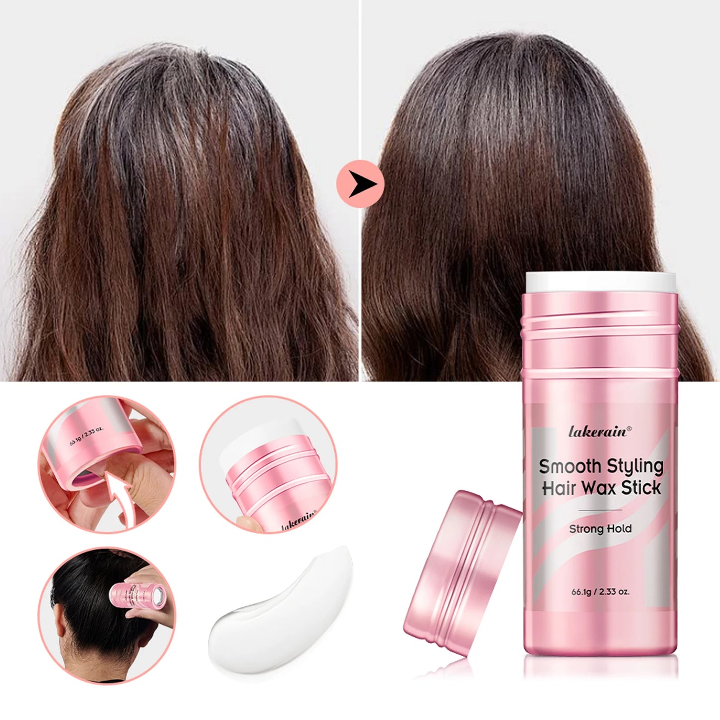 Hair Styling Wax for Women Anti Frizz Smoothing Professional Pomade Hair Mud Control Messy Hairs Wax Rod Peaceful Pleasures Health and Wellness
