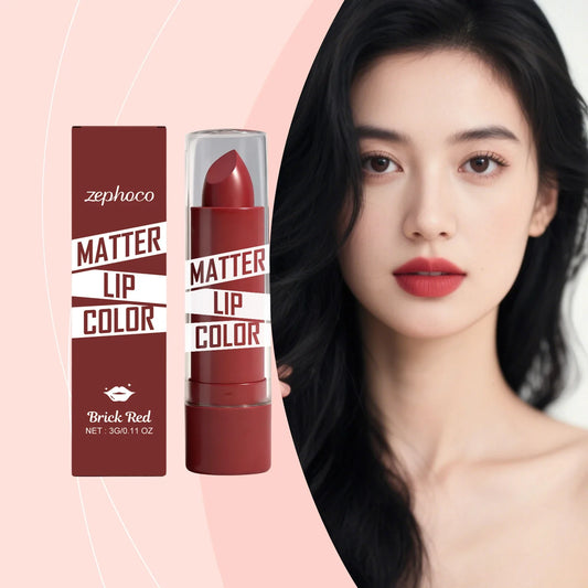 Zephoco Brick Red Moisturizing Lipstick – Non-Transfer Moisturizing Lipstick Oasis Select