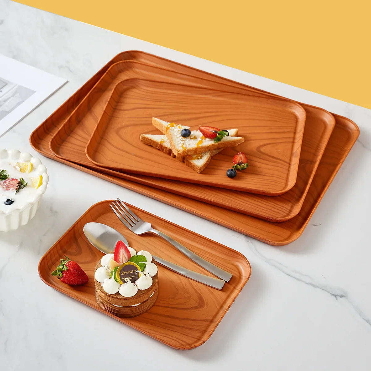 Rectangular Plastic Serving Tray – Buffet, Dessert & Candy Display