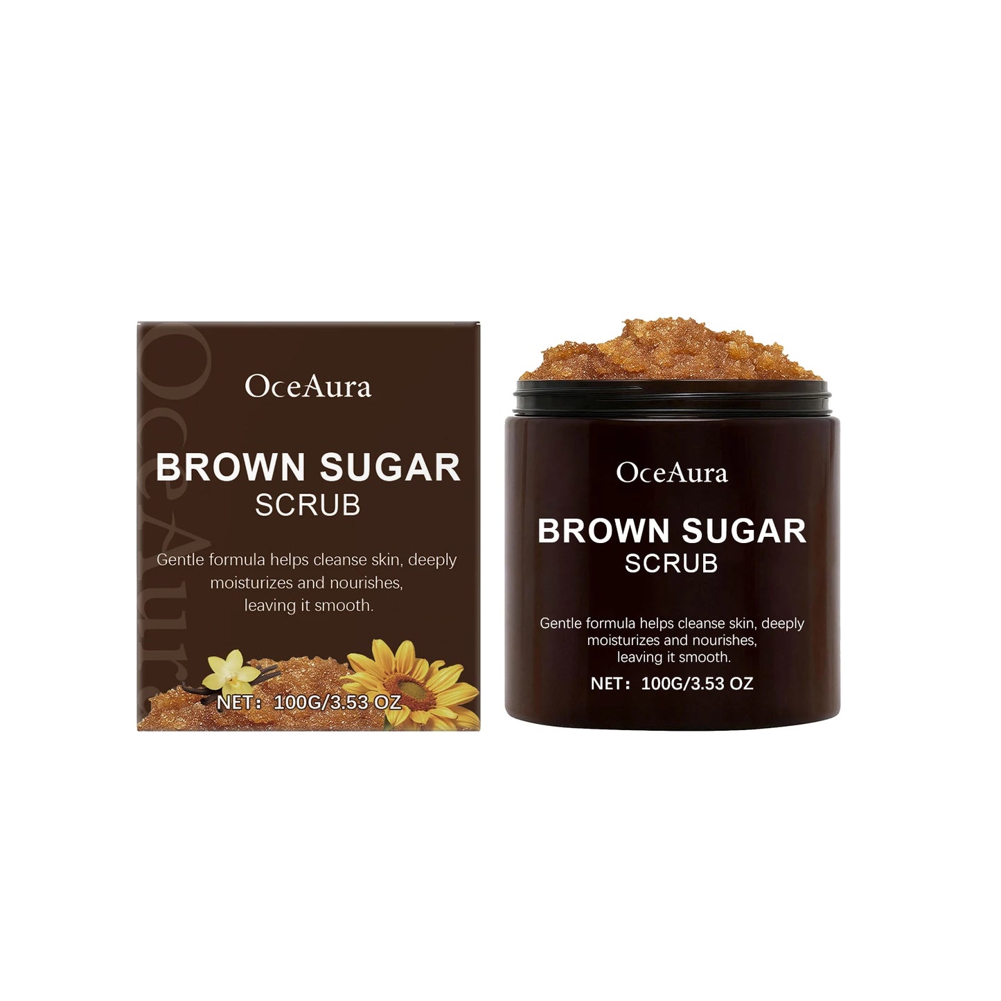 OceAura Brown Sugar Body Scrub | Exfoliate & Soften Skin