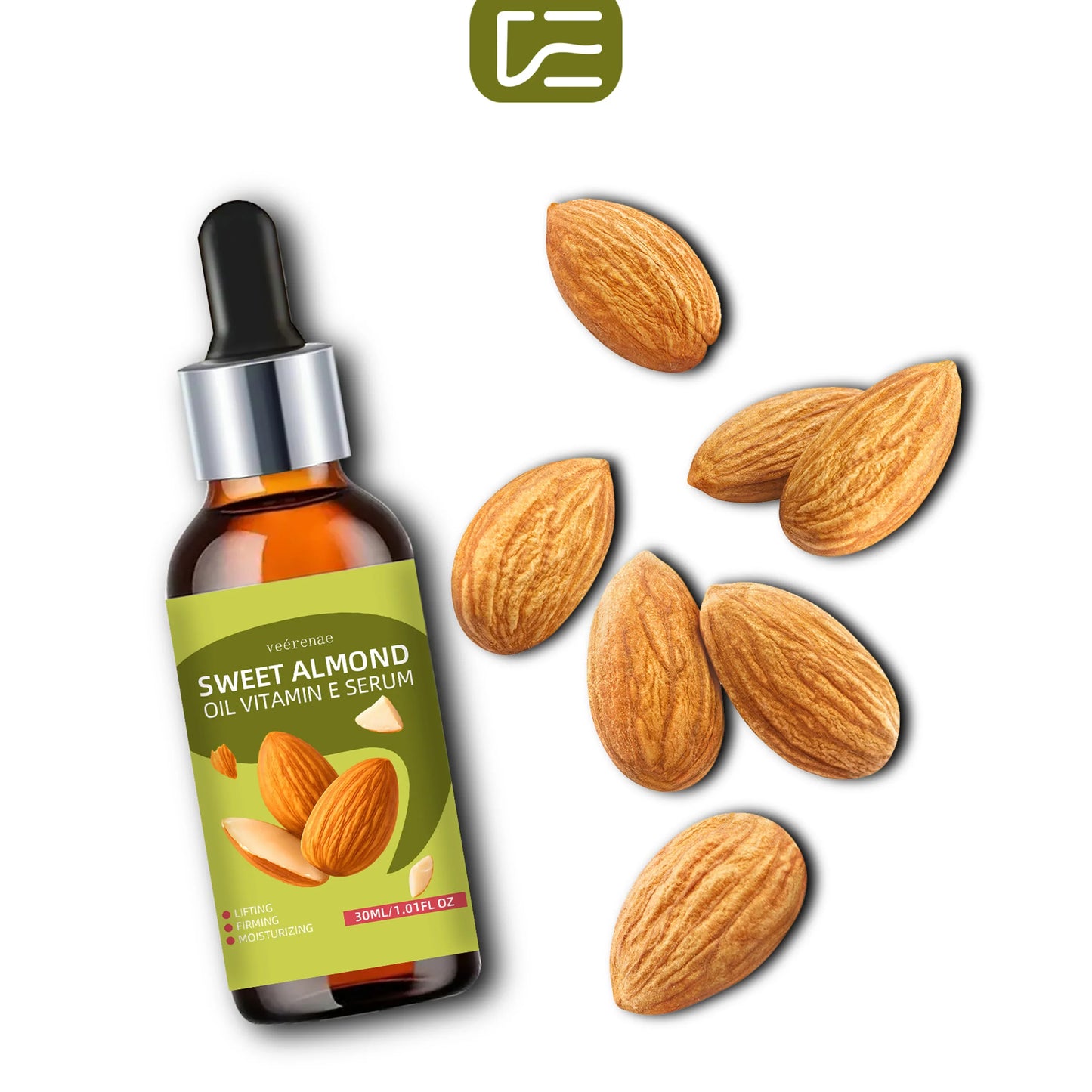 veérenae Sweet Almond Oil & Vitamin E Face Serum | Daily Use