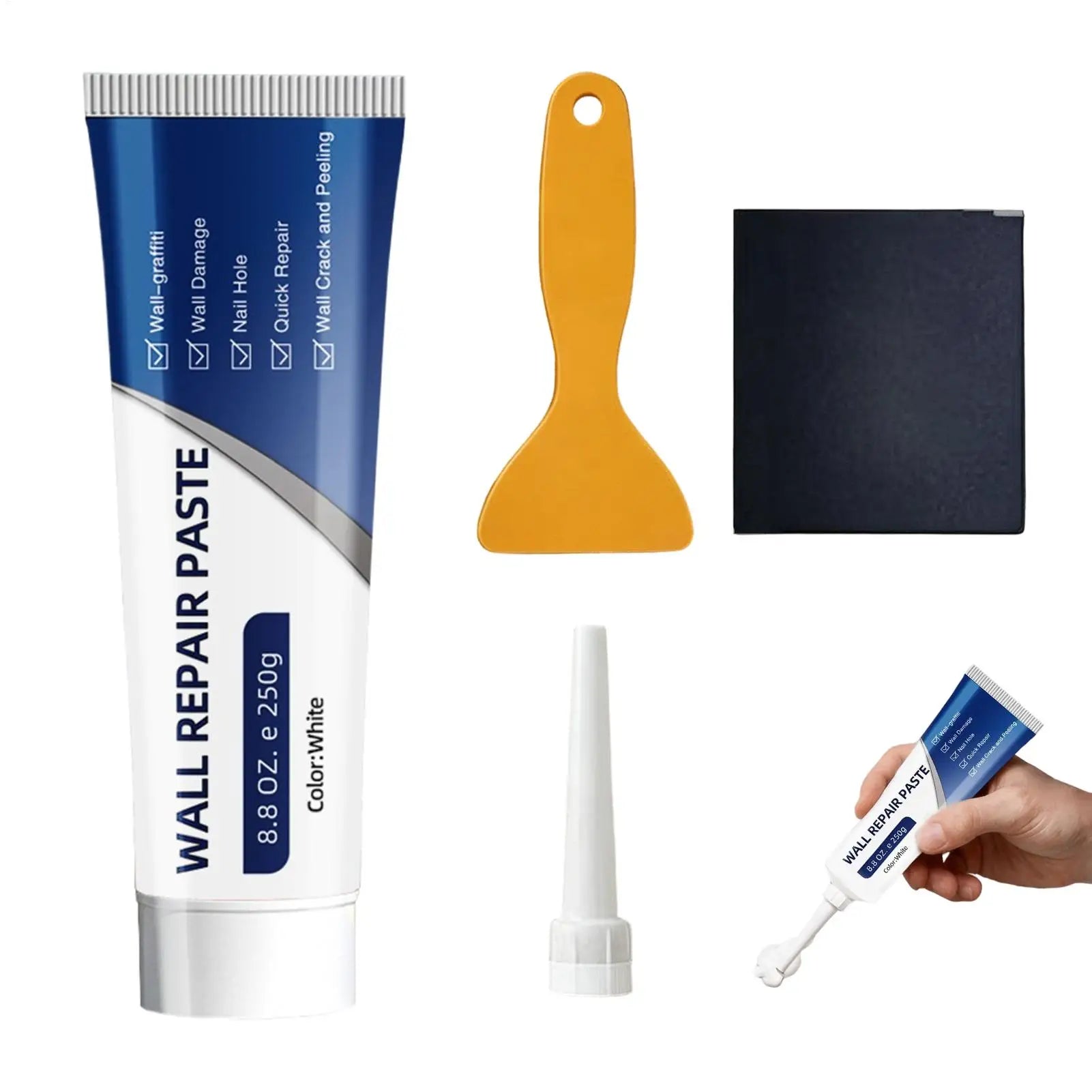 Wall Repair Paste Quick Drying Drywall Mending Putty Wall Hole Crack Filler For DIY Home Tile Concrete Bathroom Shower Floor Peaceful Pleasures Health and Wellness