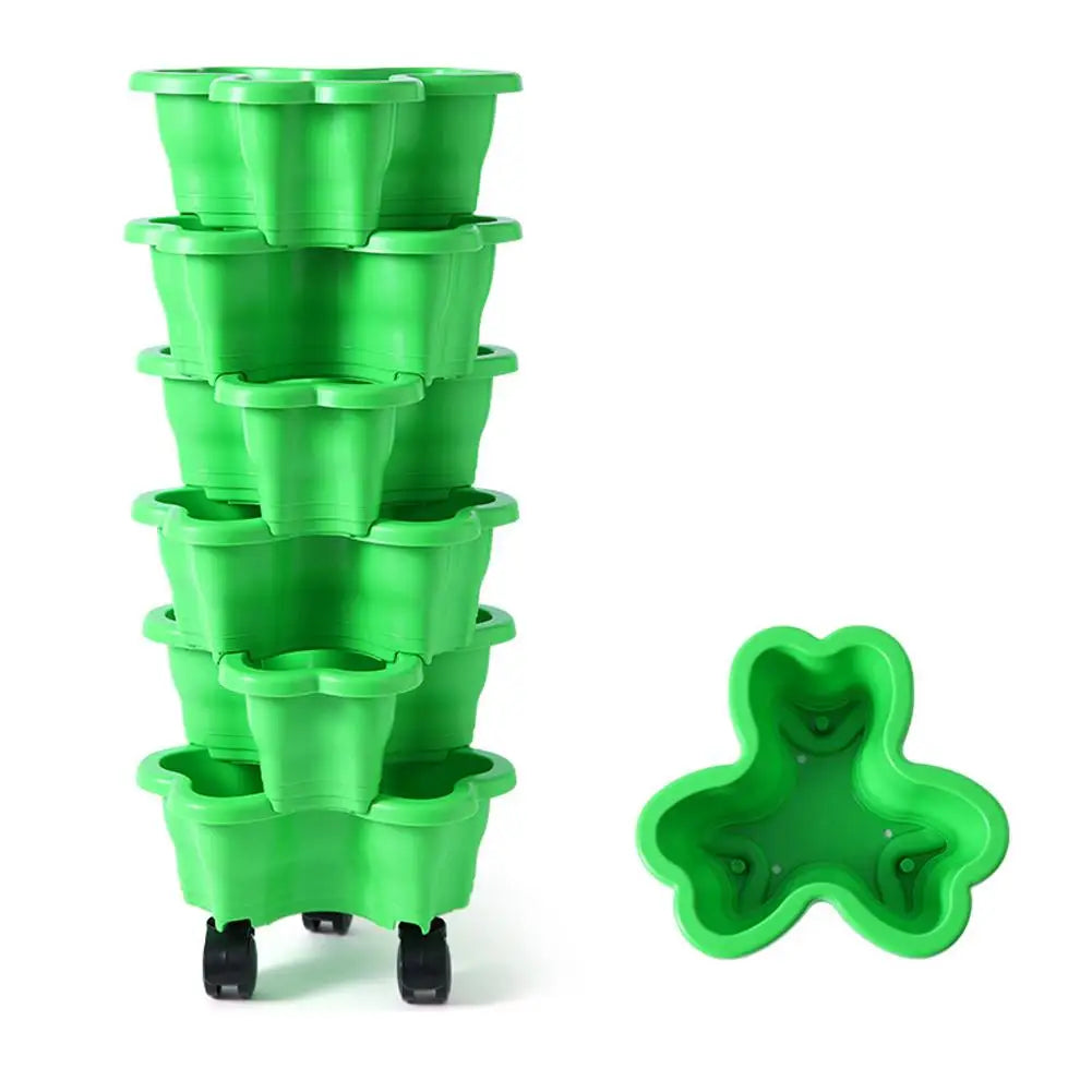 6-Tier Vertical Stackable Planter – Space-Saving Garden Tower