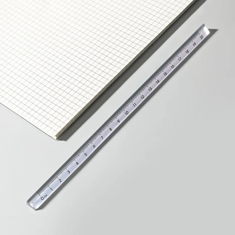Simple Transparent Triangular Straight Ruler Kawaii Tools Stationery