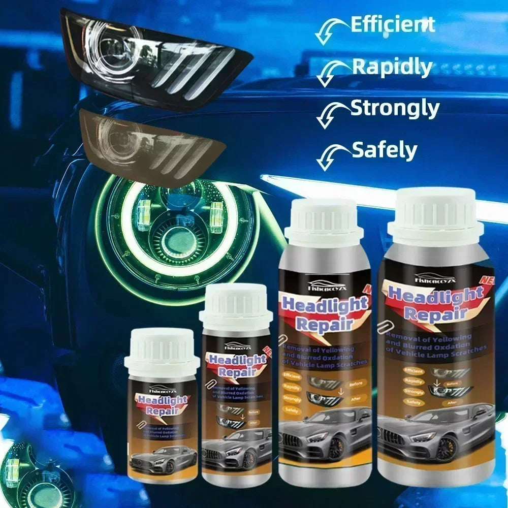 800ml Headlights Liquid Polymer Headlight Chemical Polish Repair Fluid Refurbishment Scratch Repair Polishing Headlights Kit Peaceful Pleasures Health and Wellness