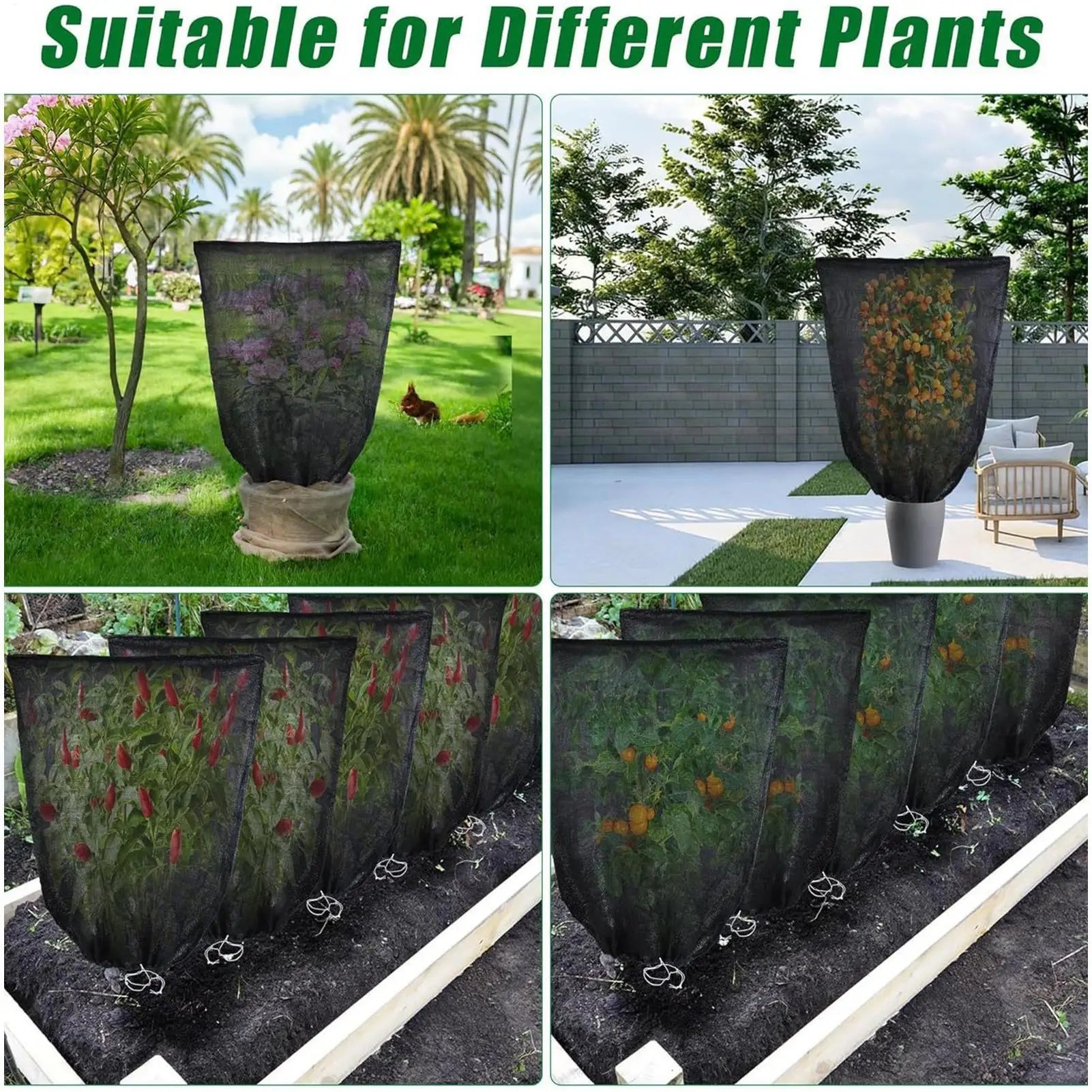 Garden Plant Shade Cover Wind-Resistant Breathable Birds Barrier Outdoor Plant Sunblock Canopy For Fruit Tree Vegetables Peaceful Pleasures Health and Wellness