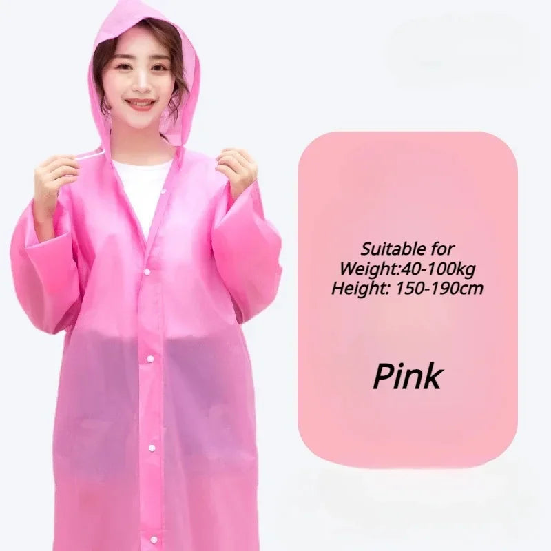 Waterproof Rain Poncho – Lightweight Reusable Adult Raincoat
