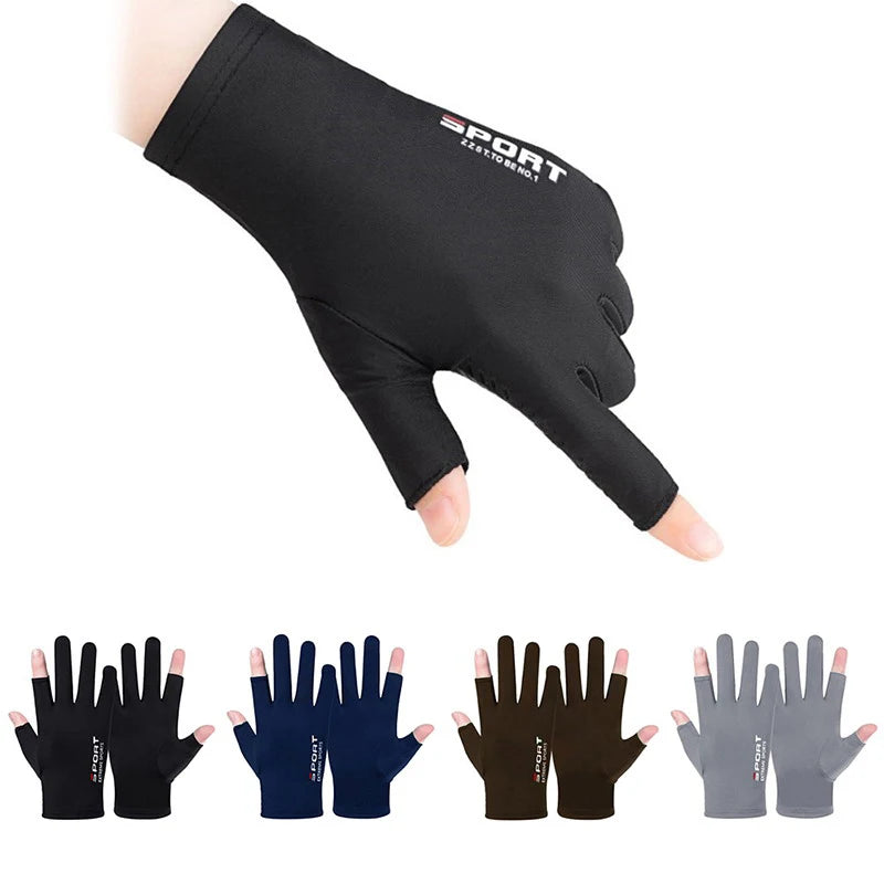 New One size Spring summer 1 Pair Anti-UV Men Women Fishing Gloves Sunscreen Antiskid Breathable Cycling Sport Gloves Fishing Peaceful Pleasures Health and Wellness