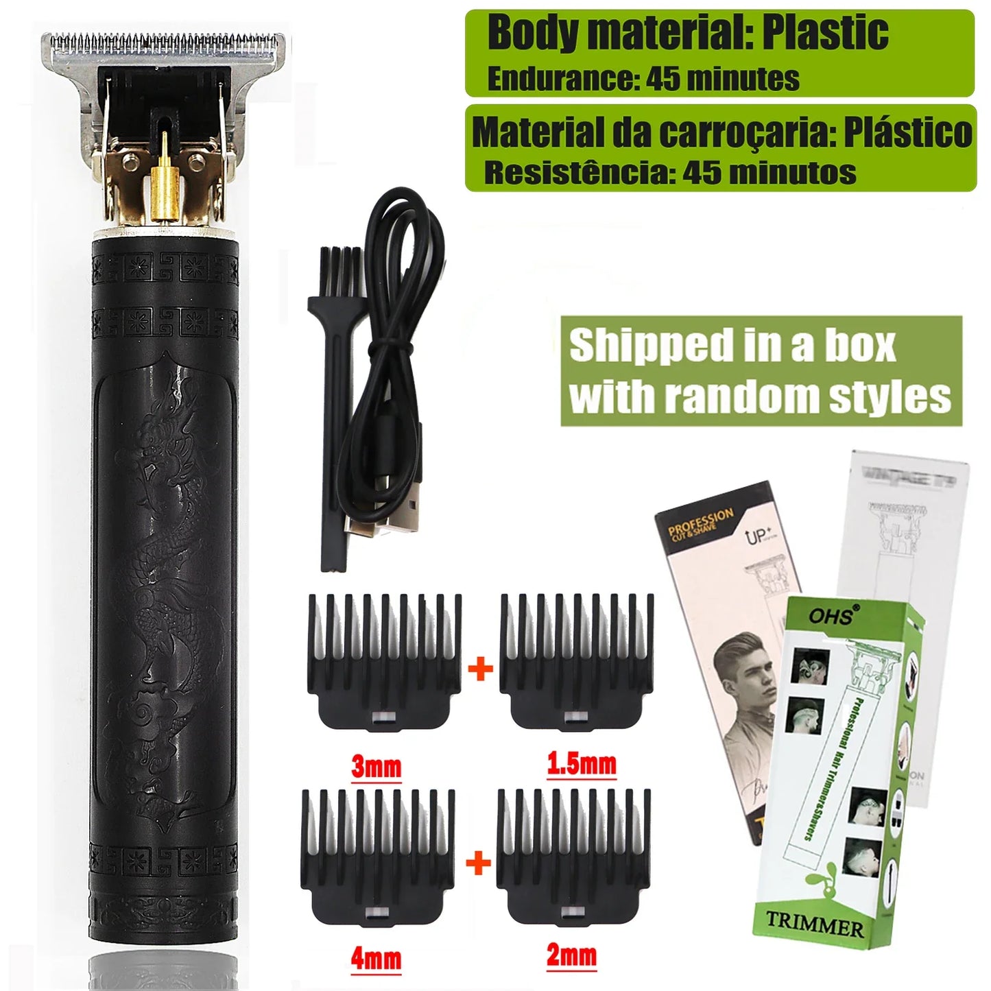 OHS T9 Electric Hair Clipper & Beard Trimmer – 0mm Barber