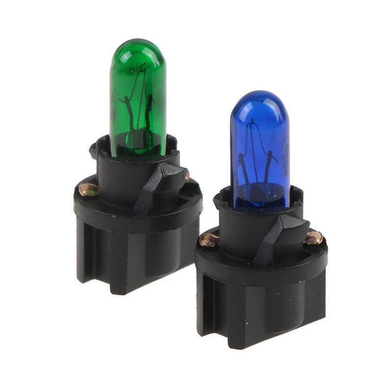 10PCS 12V T5.5 Led Bulb W1.2WCar Interior Lights Dashboard Heating Indicator Wedge Auto Instrument Lamp Air Conditioning Lamp Peaceful Pleasures Health and Wellness