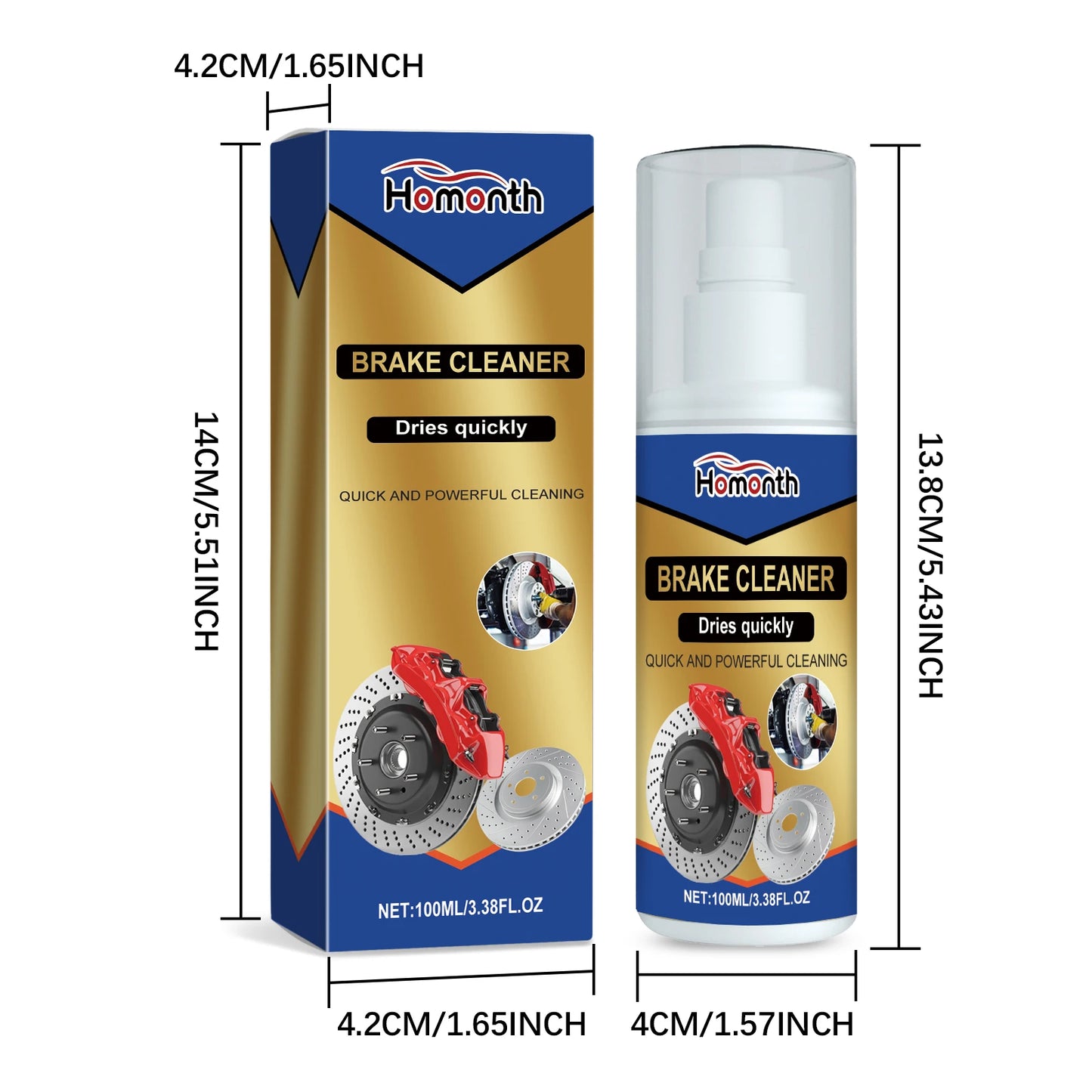 Car Brake & Rim Cleaner Spray – Removes Oil & Grease 100ml