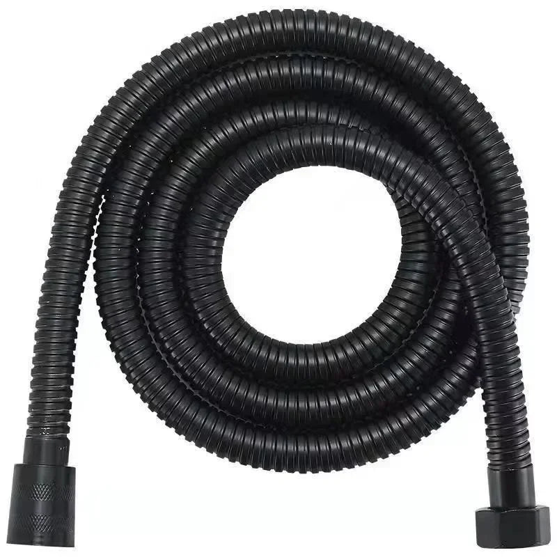 Shower Hose Garden Water Hose Black Extension 1.5/2M Pipe Flexible Accessories New Pipes SUS304 Pull Bathroom Extendable Hoses Peaceful Pleasures Health and Wellness