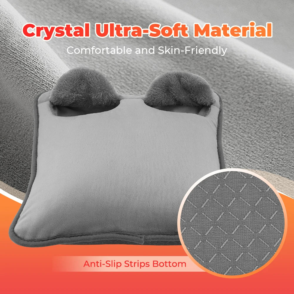 Winter Electric Foot Heating Pad Household Washable Foot Warmer 4 Heat & 4 Timer for Office Abdomen Warm Mat with Remote Control Peaceful Pleasures Health and Wellness