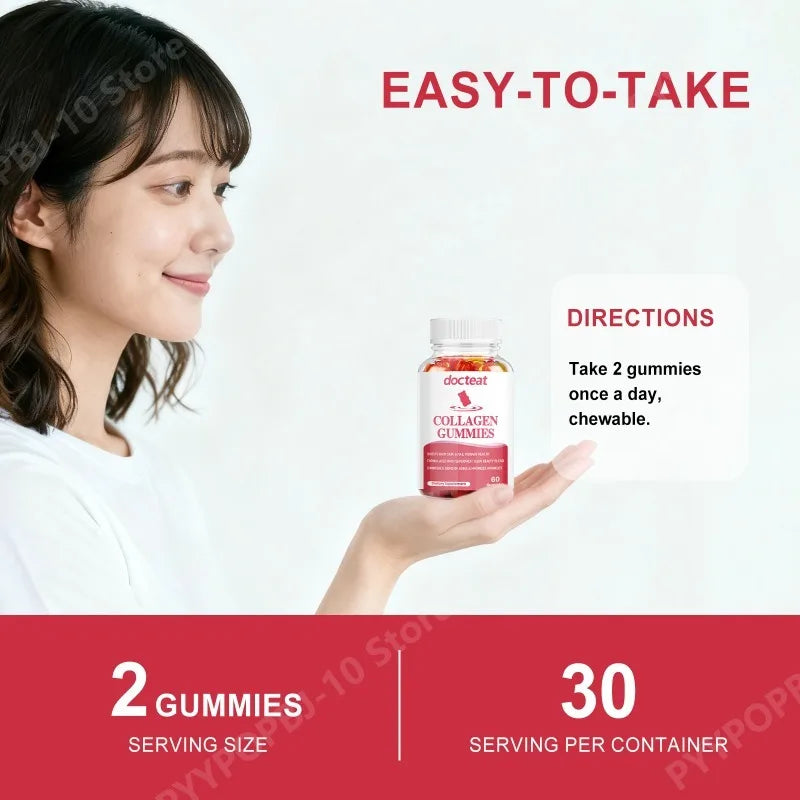 Collagen Gummies with Vitamin A & Biotin | Skin Hair Nail Support