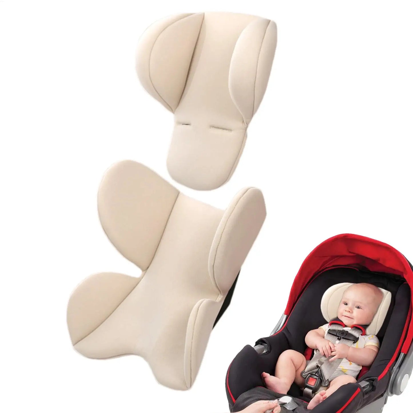 Baby Stroller Cushion Soft Stroller Cushion Pads Head Neck Seat Insert Pad Infant Car Seat Insert Baby Stroller Accessories Peaceful Pleasures Health and Wellness