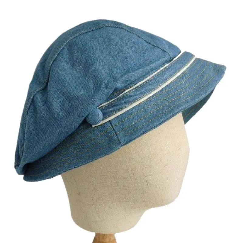 Retro Denim Bucket Hat Women – Short Brim Fisherman Sun Cap