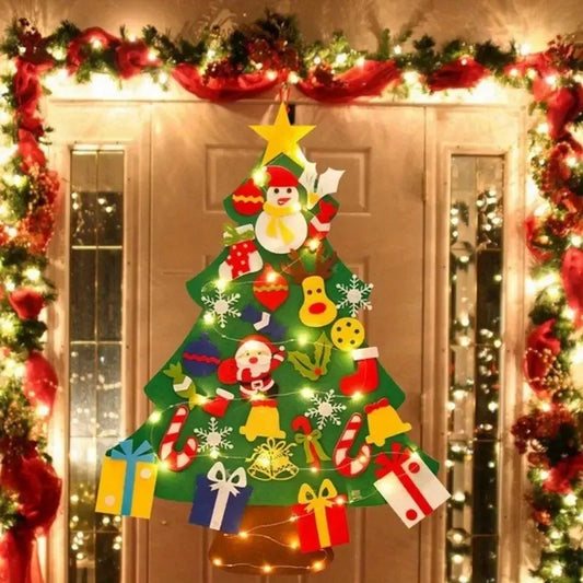 DIY Felt Christmas Tree Ornaments Set – Kids Hanging Decor Christmas Ornament Set Peaceful Pleasures Health and Wellness